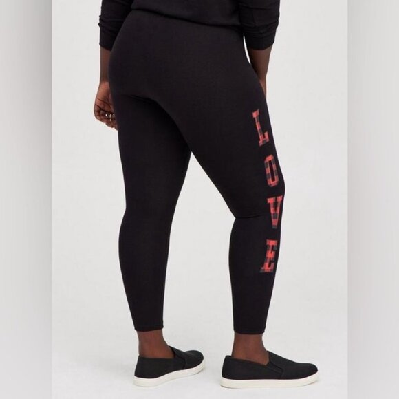 Women’s torrid 3 Signature Premium Legging - Love Black Ankle Cropped 22 24 XXXL - Picture 9 of 10